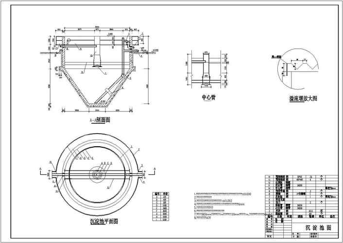 某竖流式沉淀池初步方案设计示意图