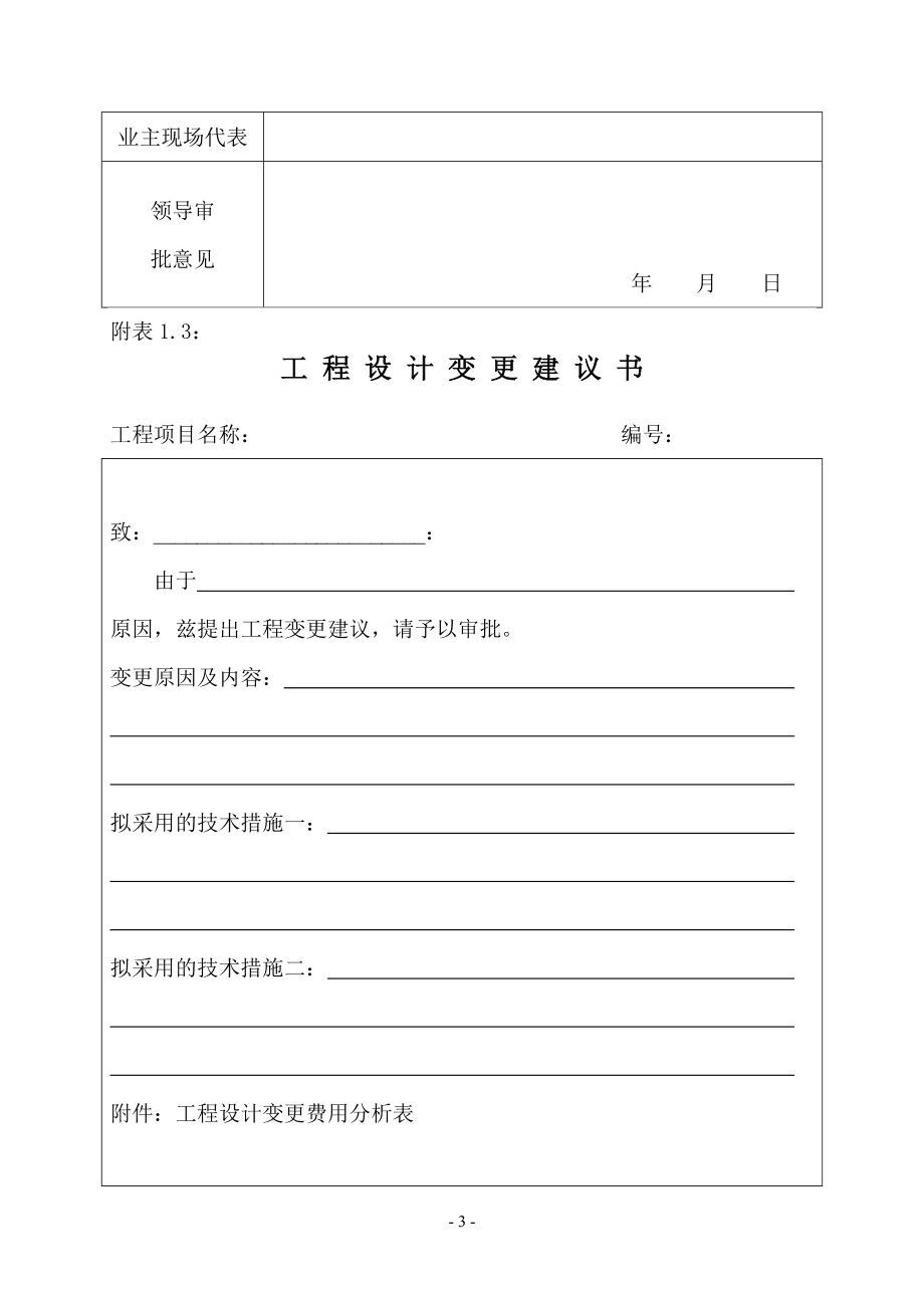 工程设计变更通知书